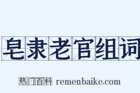 皂隶老官组词是什么意思的图片